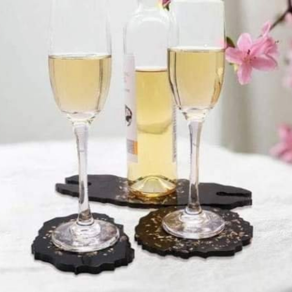 Custom wine rack and coasters